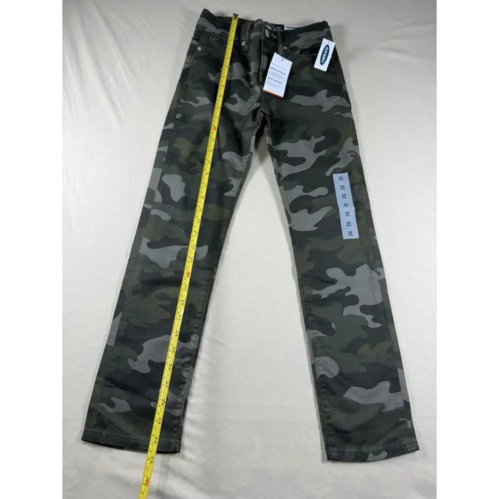 NWT Old Navy Boys Jeans Pants Camouflage Karate Slim Flex Max Built in Size 10